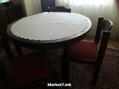 Трпезариска маса со 6 столици